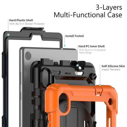 Silicone Hybrid PC Tablet Case with Shoulder Strap, For Lenovo Tab M8 HD 2020/2019