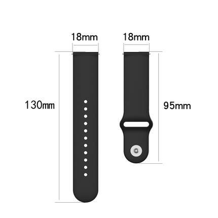 18mm Universal Reverse Buckle Wave Silicone Strap, L, S