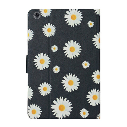 Flower Pattern Horizontal Flip Leather Case with Card Slots & Holder
