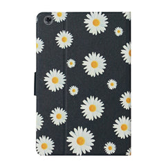 Funda de cuero con tapa horizontal con diseño de flores, ranuras para tarjetas y soporte, para Huawei MediaPad M5 Lite 10.1, para Huawei MediaPad T5, para Lenovo Tab M10, para Lenovo Tab M10 Plus, para Samsung Galaxy Tab A 8.0 2019