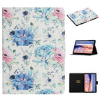 For Huawei MediaPad T5 / Blue Flower On White