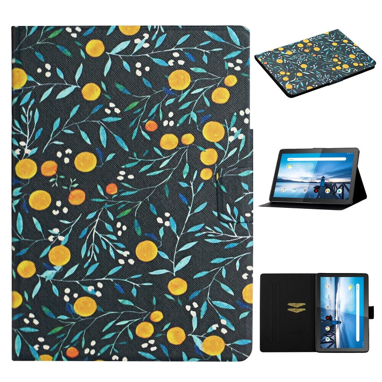 Funda de cuero con tapa horizontal con diseño de flores, ranuras para tarjetas y soporte, para Huawei MediaPad M5 Lite 10.1, para Huawei MediaPad T5, para Lenovo Tab M10, para Lenovo Tab M10 Plus, para Samsung Galaxy Tab A 8.0 2019