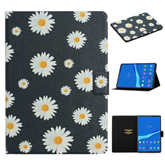 Flower Pattern Horizontal Flip Leather Case with Card Slots & Holder, For Huawei MediaPad M5 lite 10.1, For Huawei MediaPad T5, For Lenovo Tab M10, For Lenovo Tab M10 Plus, For Samsung Galaxy Tab A 8.0 2019