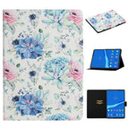 For Lenovo Tab M10 Plus / Blue Flower On White