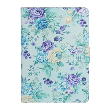 Horizontale Klapphülle aus Leder mit Blumenmuster, Kartenfächern und Halter, für Samsung Galaxy Tab A 10.1 (2019), für Samsung Galaxy Tab S5e T720, für Samsung Galaxy Tab S6 Lite, für Samsung Galaxy Tab S6, für Amazon Kindle Fire 7 (2019)