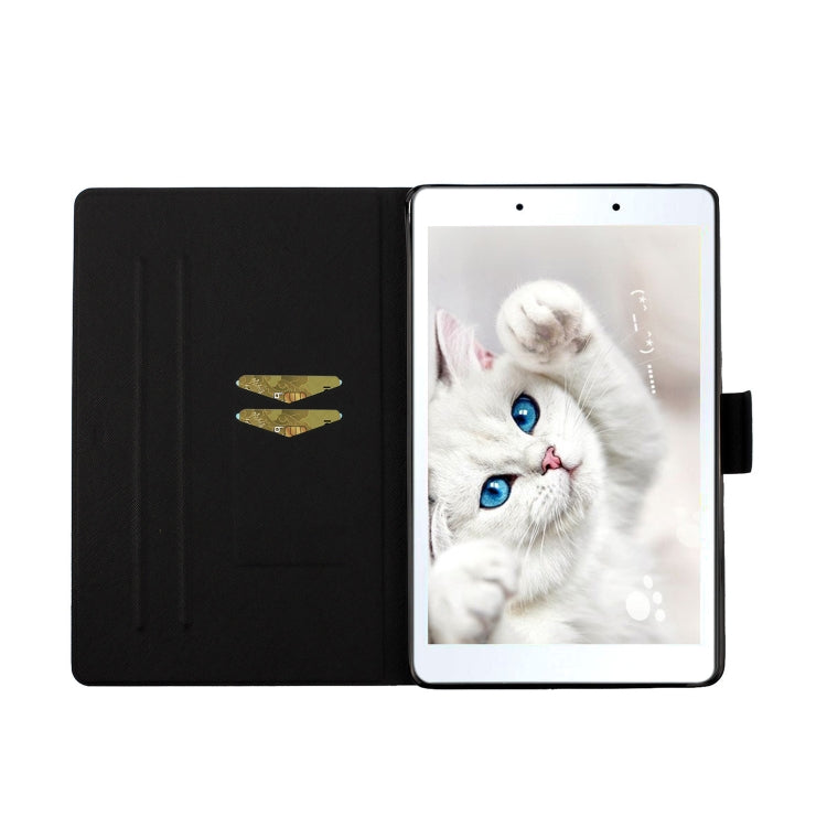 Flower Pattern Horizontal Flip Leather Case with Card Slots & Holder