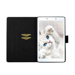 Flower Pattern Horizontal Flip Leather Case with Card Slots & Holder