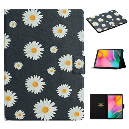 Horizontale Klapphülle aus Leder mit Blumenmuster, Kartenfächern und Halter, für Samsung Galaxy Tab A 10.1 (2019), für Samsung Galaxy Tab S5e T720, für Samsung Galaxy Tab S6 Lite, für Samsung Galaxy Tab S6, für Amazon Kindle Fire 7 (2019)