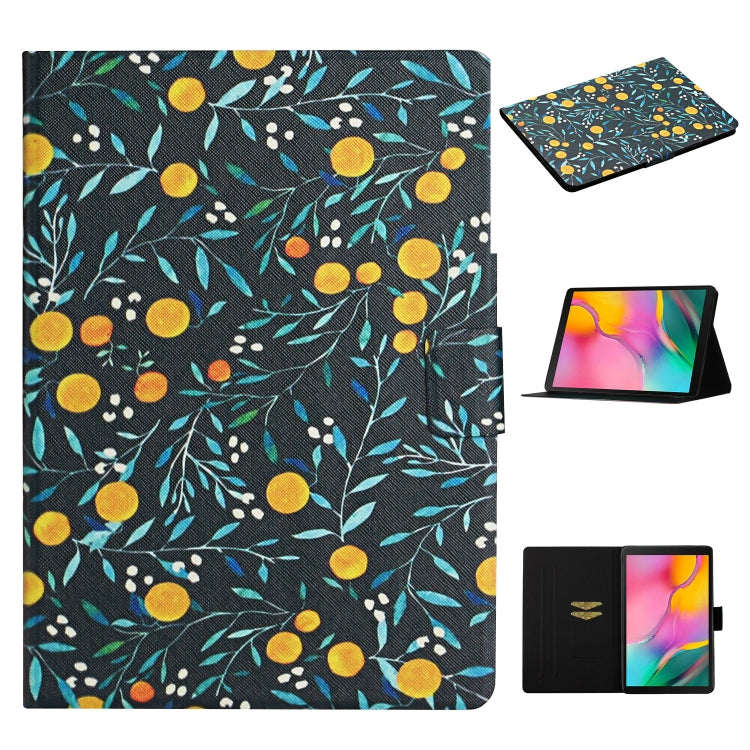 Flower Pattern Horizontal Flip Leather Case with Card Slots & Holder
