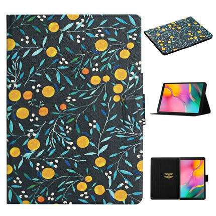 Horizontale Klapphülle aus Leder mit Blumenmuster, Kartenfächern und Halter, für Samsung Galaxy Tab A 10.1 (2019), für Samsung Galaxy Tab S5e T720, für Samsung Galaxy Tab S6 Lite, für Samsung Galaxy Tab S6, für Amazon Kindle Fire 7 (2019)