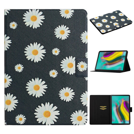 Horizontale Klapphülle aus Leder mit Blumenmuster, Kartenfächern und Halter, für Samsung Galaxy Tab A 10.1 (2019), für Samsung Galaxy Tab S5e T720, für Samsung Galaxy Tab S6 Lite, für Samsung Galaxy Tab S6, für Amazon Kindle Fire 7 (2019)
