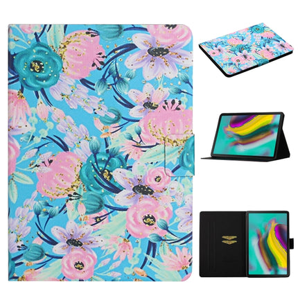 Horizontale Klapphülle aus Leder mit Blumenmuster, Kartenfächern und Halter, für Samsung Galaxy Tab A 10.1 (2019), für Samsung Galaxy Tab S5e T720, für Samsung Galaxy Tab S6 Lite, für Samsung Galaxy Tab S6, für Amazon Kindle Fire 7 (2019)