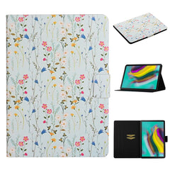 Flower Pattern Horizontal Flip Leather Case with Card Slots & Holder, For Samsung Galaxy Tab A 10.1 (2019), For Samsung Galaxy Tab S5e T720, For Samsung Galaxy Tab S6 Lite, For Samsung Galaxy Tab S6, For Amazon Kindle Fire 7 (2019)