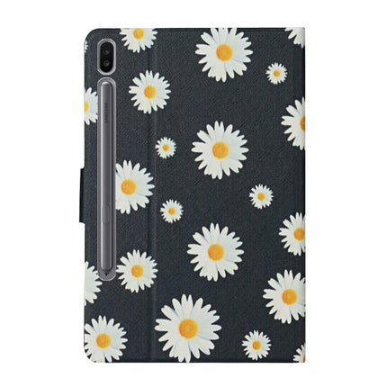 Flower Pattern Horizontal Flip Leather Case with Card Slots & Holder