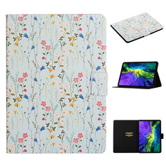 Flower Pattern Horizontal Flip Leather Case with Card Slots & Holder, For iPad Pro 11 2020, For iPad Mini 2019, For iPad Mini 4 & 3 & 2 & 1