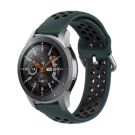 Universal Sports Two-tone Silicone Replacement Wrist Strap, For Samsung Galaxy Watch 46mm / Gear S3