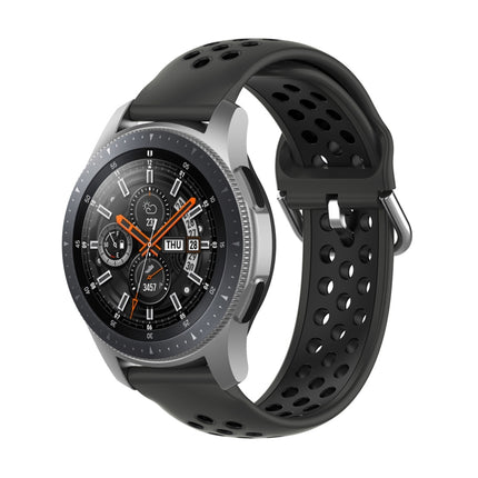 Universal Sports Two-tone Silicone Replacement Wrist Strap, For Samsung Galaxy Watch 46mm / Gear S3