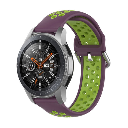 Universal Sports Two-tone Silicone Replacement Wrist Strap, For Samsung Galaxy Watch 46mm / Gear S3