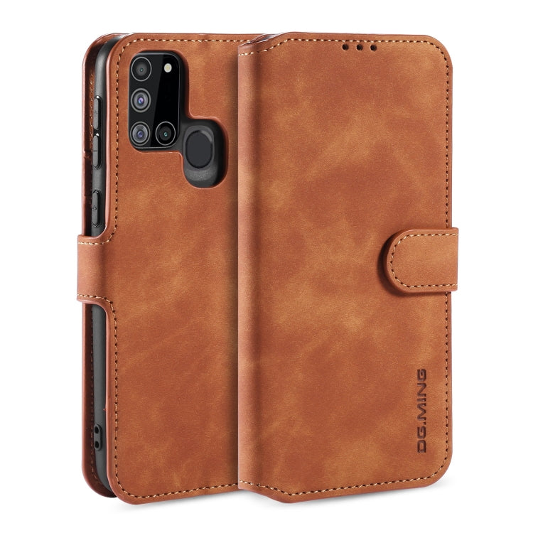 DG.MING Retro Oil Side Horizontal Flip Case with Holder & Card Slots & Wallet, For OnePlus 8 Pro, For Samsung Galaxy A21s, For Samsung Galaxy A31, For Samsung Galaxy A41 (EU Version), For Samsung Galaxy A51 5G, For Huawei Y8p, For Xiaomi Poco F2 Pro