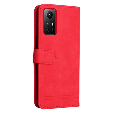 Skin Feel Life Tree Metal Button Leather Phone Case, For Xiaomi Redmi Note 12S 4G