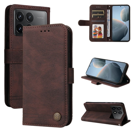 Skin Feel Life Tree Metal Button Leather Phone Case, For Xiaomi Redmi K70E, For Xiaomi 14 Ultra, For Xiaomi 14 Pro, For Xiaomi 14