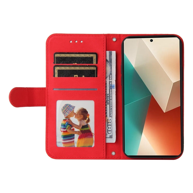 Skin Feel Life Tree Metal Button Leather Phone Case