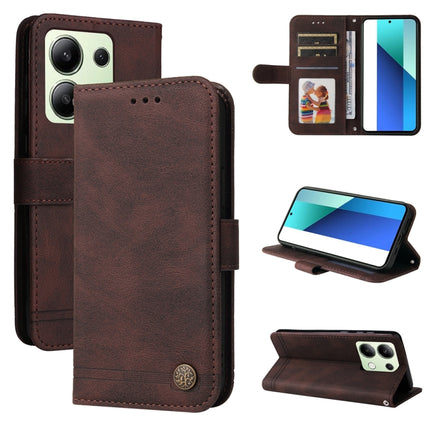 Skin Feel Life Tree Metal Button Leather Phone Case, For Xiaomi Poco F6, For Xiaomi Redmi A3, For Xiaomi Redmi Note13 Pro 4G Global/Poco M6 Pro 4G, For Xiaomi Redmi Note13 4G