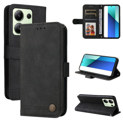 Skin Feel Life Tree Metal Button Leather Phone Case, For Xiaomi Poco F6, For Xiaomi Redmi A3, For Xiaomi Redmi Note13 Pro 4G Global/Poco M6 Pro 4G, For Xiaomi Redmi Note13 4G