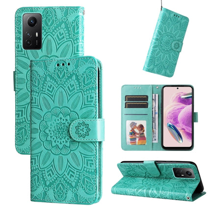 Embossed Sunflower Leather Phone Case