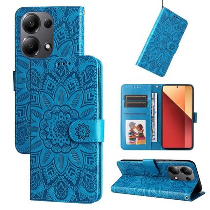 Embossed Sunflower Leather Phone Case, For Xiaomi Redmi A3, For Xiaomi Redmi Note13 Pro 4G Global/Poco M6 Pro 4G, For Xiaomi Redmi Note13 4G, For Xiaomi Redmi K70E