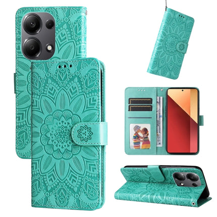 Embossed Sunflower Leather Phone Case, For Xiaomi Redmi A3, For Xiaomi Redmi Note13 Pro 4G Global/Poco M6 Pro 4G, For Xiaomi Redmi Note13 4G, For Xiaomi Redmi K70E