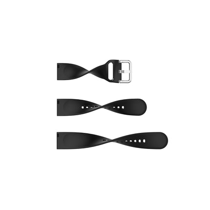 22mm Universal Silver Buckle Silicone Replacement Wrist Strap, L