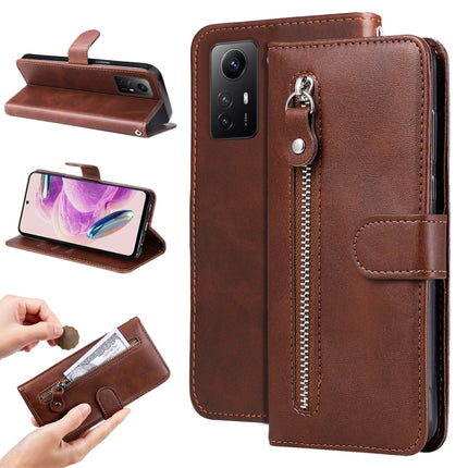 Calf Texture Zipper Leather Phone Case, For Xiaomi 13T / Redmi K60 Ultra, For Xiaomi Redmi Poco F5, For Xiaomi Redmi K60 / K60 Pro, For Xiaomi Redmi Note 12S 4G