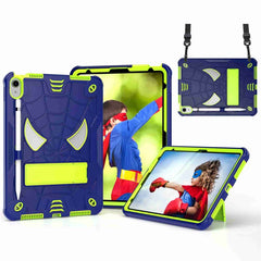 Spider Texture Silicone Hybrid PC Tablet Case with Shoulder Strap, For iPad 10th Gen 10.9 2022, For iPad Pro 11 2021 / Air 5 10.9, For iPad 10.2 2021 / 2020 / 2019, For iPad  mini 2024 / mini 6