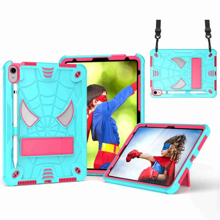 Spider Texture Silicone Hybrid PC Tablet Case with Shoulder Strap, For iPad 10th Gen 10.9 2022, For iPad Pro 11 2021 / Air 5 10.9