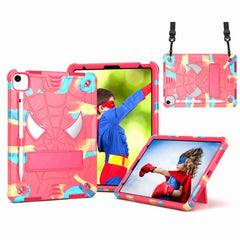 Spider Texture Silicone Hybrid PC Tablet Case with Shoulder Strap, For iPad 10th Gen 10.9 2022, For iPad Pro 11 2021 / Air 5 10.9, For iPad 10.2 2021 / 2020 / 2019, For iPad  mini 2024 / mini 6