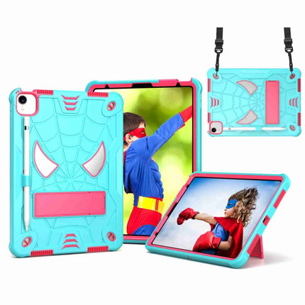 Spider Texture Silicone Hybrid PC Tablet Case with Shoulder Strap, For iPad 10th Gen 10.9 2022, For iPad Pro 11 2021 / Air 5 10.9