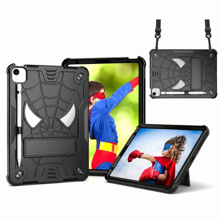 Spider Texture Silicone Hybrid PC Tablet Case with Shoulder Strap, For iPad 10th Gen 10.9 2022, For iPad Pro 11 2021 / Air 5 10.9