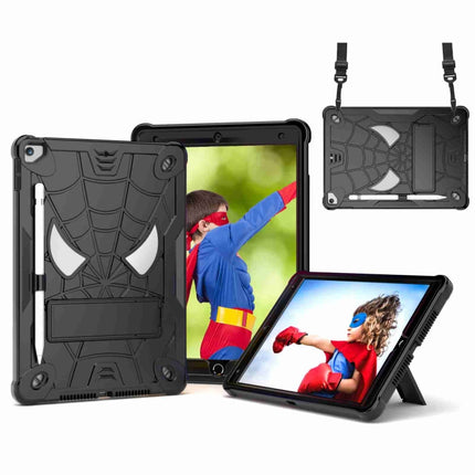Spider Texture Silicone Hybrid PC Tablet Case with Shoulder Strap, For iPad 10.2 2021 / 2020 / 2019, For iPad mini 6
