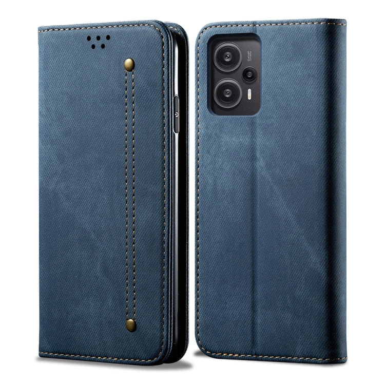 Denim Texture Casual Style Flip Leather Phone Case, For Xiaomi Redmi Note 12 Turbo / Poco F5