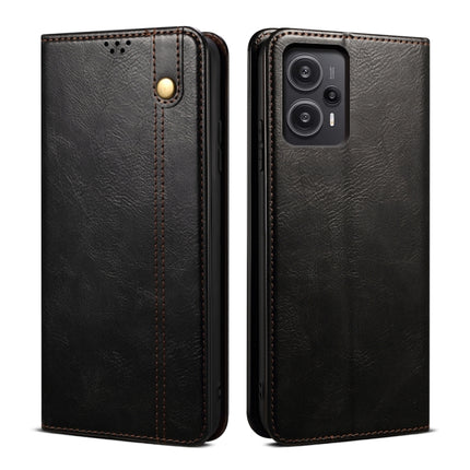 Oil Wax Crazy Horse Texture Flip Leather Phone Case, For Xiaomi Redmi Note 12 Turbo / Poco F5, For Xiaomi Redmi Note 12 Turbo