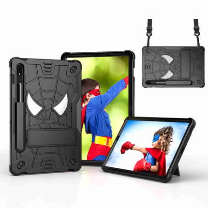 Spider Texture Silicone Hybrid PC Tablet Case with Shoulder Strap, For Samsung Galaxy Tab S7 FE / S7+ / S8+, For Samsung Galaxy Tab S7 / S8