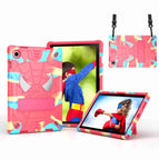 For Samsung Galaxy Tab A8 10.5 2021 / Camouflage + Rose Red
