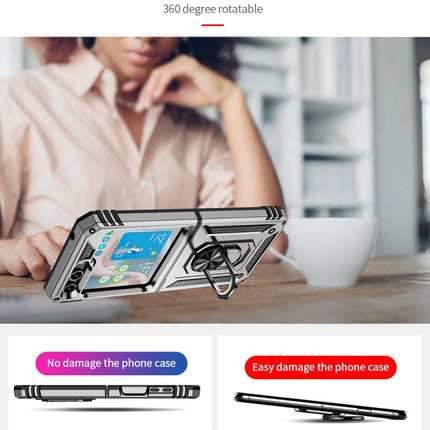 Shockproof TPU + PC Phone Case with Holder, For Samsung Galaxy Z Flip5