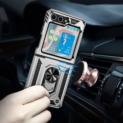 Shockproof TPU + PC Phone Case with Holder, For Samsung Galaxy Z Flip5