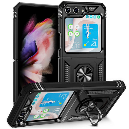 Shockproof TPU + PC Phone Case with Holder, For Samsung Galaxy Z Flip5