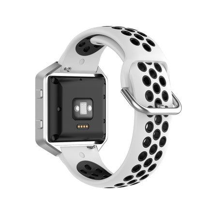 For Fitbit Versa 2 / Versa / Versa Lite / Blaze 23mm Sports Two Colors Silicone Replacement Strap Watchband