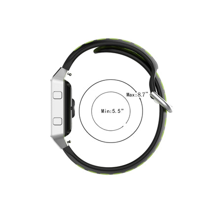 For Fitbit Versa 2 / Versa / Versa Lite / Blaze 23mm Sports Two Colors Silicone Replacement Strap Watchband