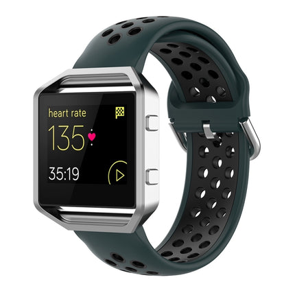 For Fitbit Versa 2 / Versa / Versa Lite / Blaze 23mm Sports Two Colors Silicone Replacement Strap Watchband