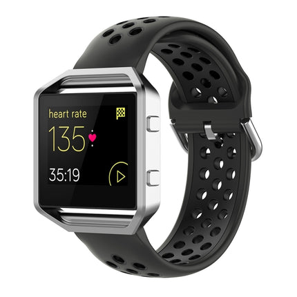For Fitbit Versa 2 / Versa / Versa Lite / Blaze 23mm Sports Two Colors Silicone Replacement Strap Watchband